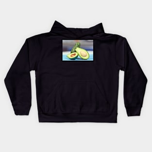 Fresh avocado on a table Kids Hoodie